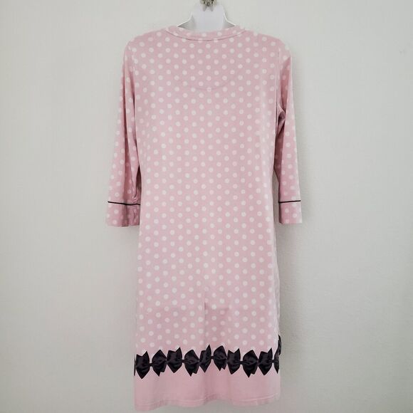 Soma Nightgown Small Pink Pajama Dress Embraceable Polka Dot Nightie Lounge - Picture 8 of 10